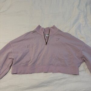 Gymshark Purple Cropped Half-Zip Jacket